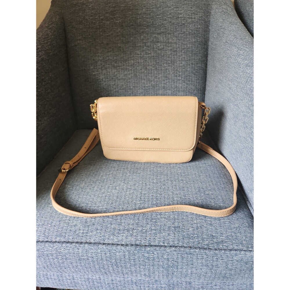 Michael Kors Tan Small Crossbody Bag w/ Adjustable Chain Strap